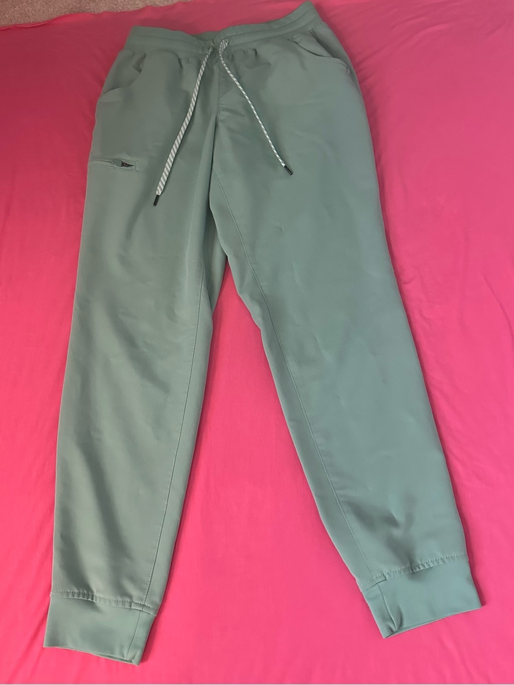 Jaanuu Women’s Sage Green Jogger Pants with Drawstring